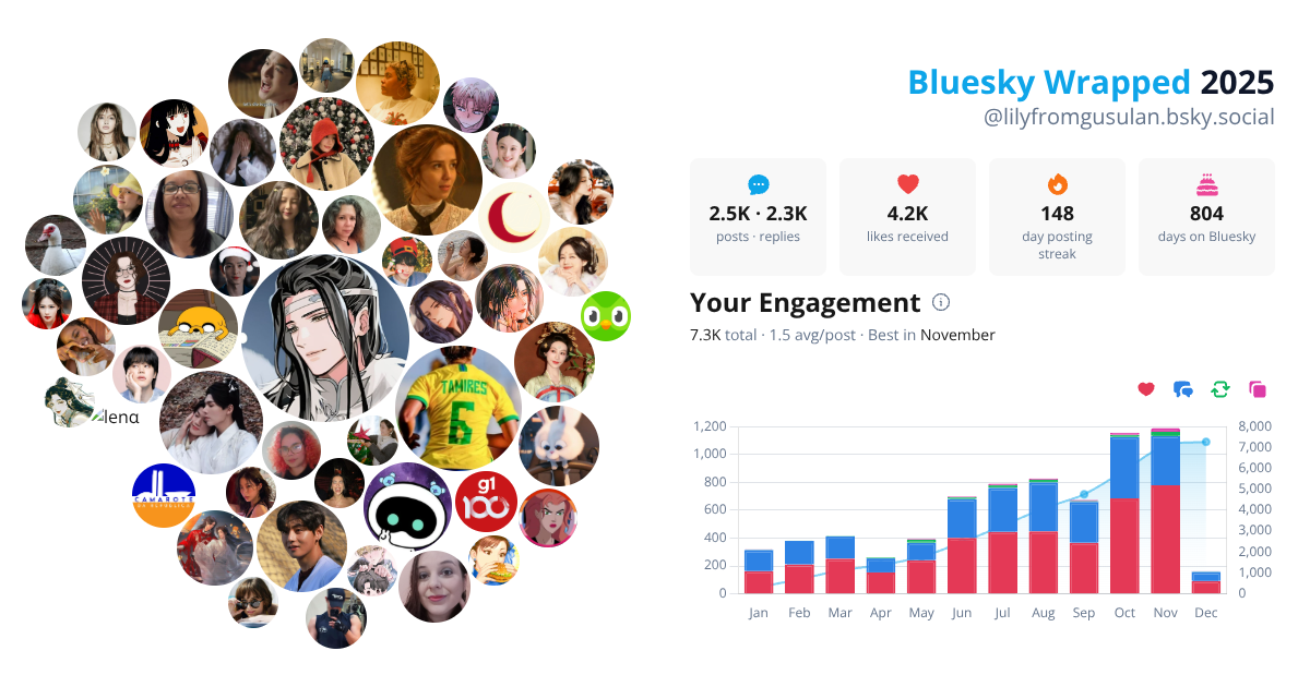 Your Bluesky Wrapped 2025 preview