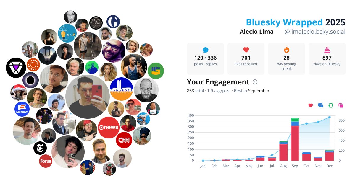 Your Bluesky Wrapped 2025 preview