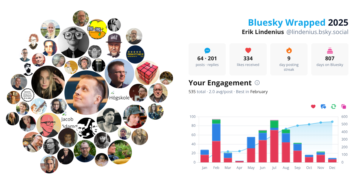Your Bluesky Wrapped 2025 preview