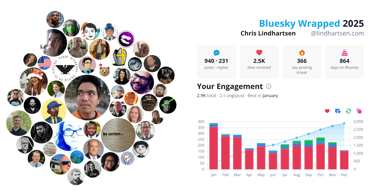Your Bluesky Wrapped 2025 preview