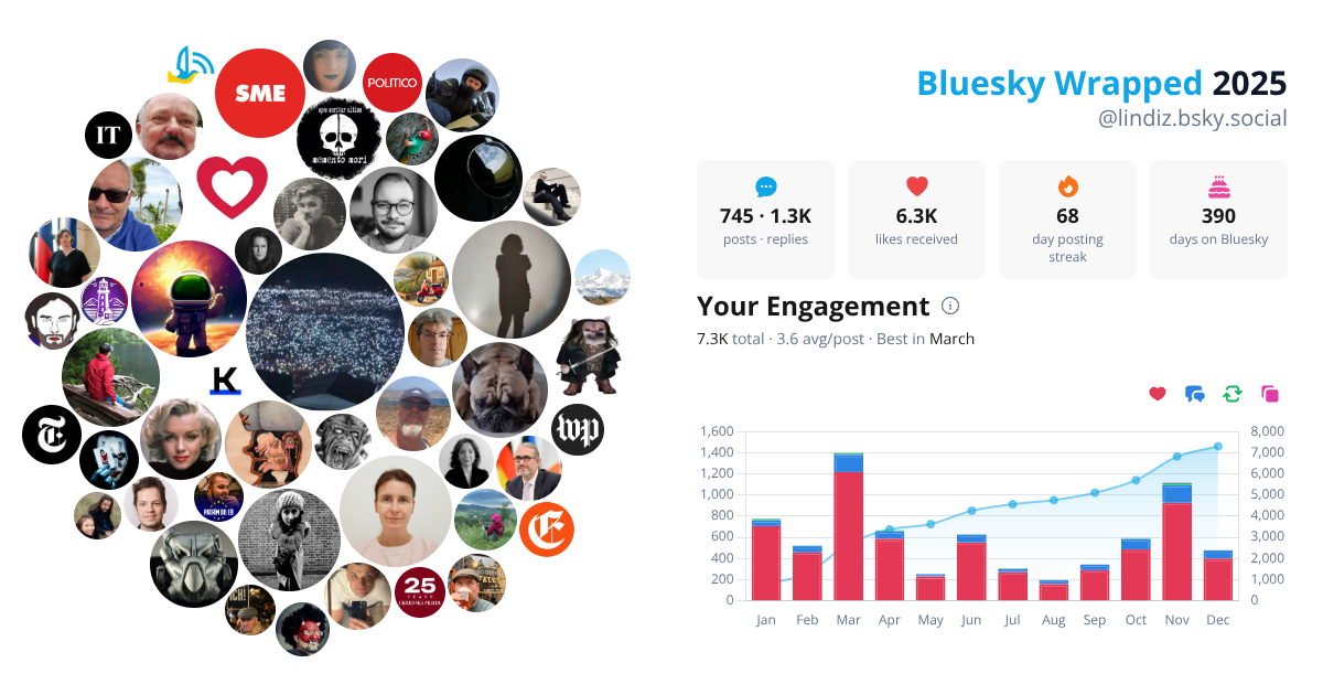 Your Bluesky Wrapped 2025 preview