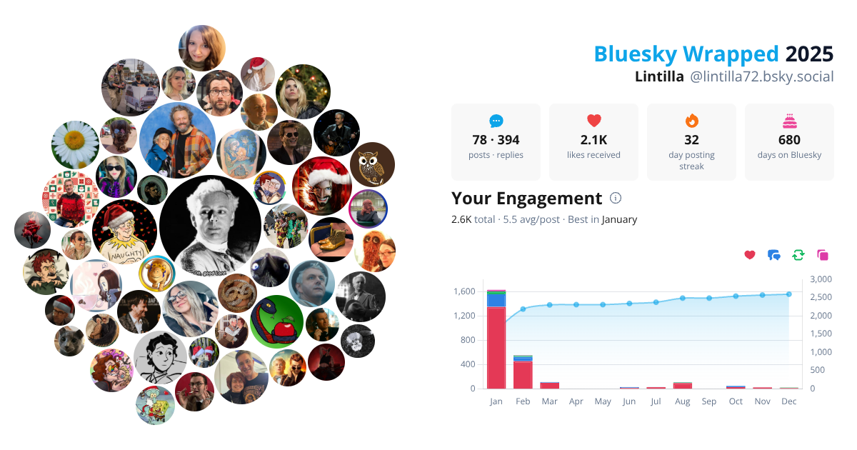 Your Bluesky Wrapped 2025 preview