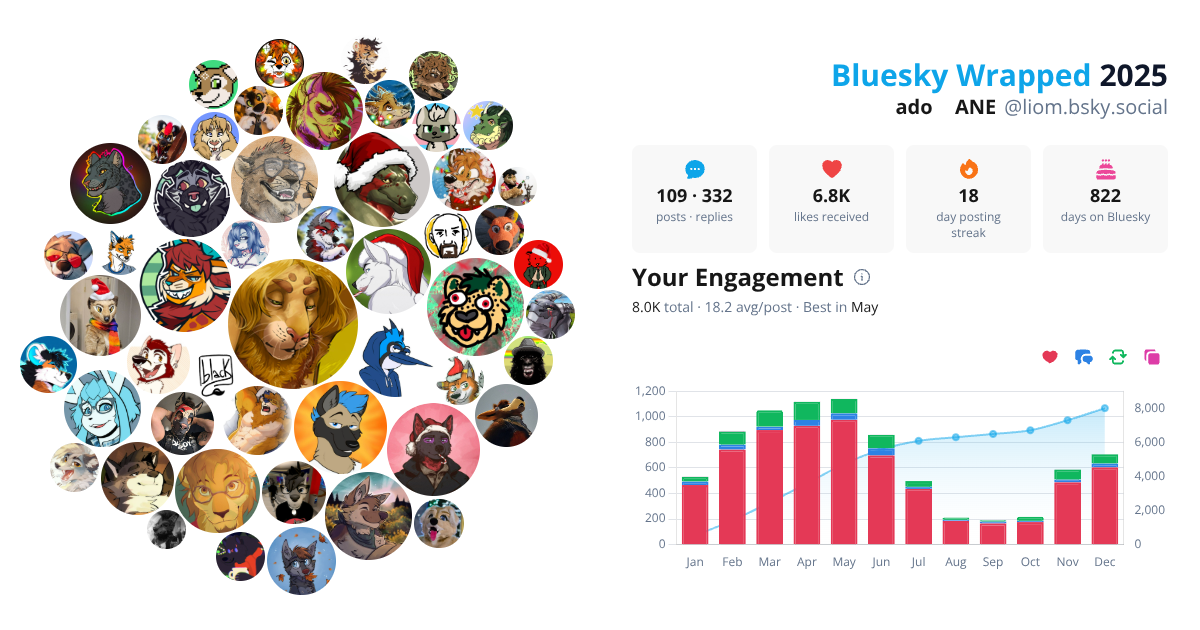 Your Bluesky Wrapped 2025 preview
