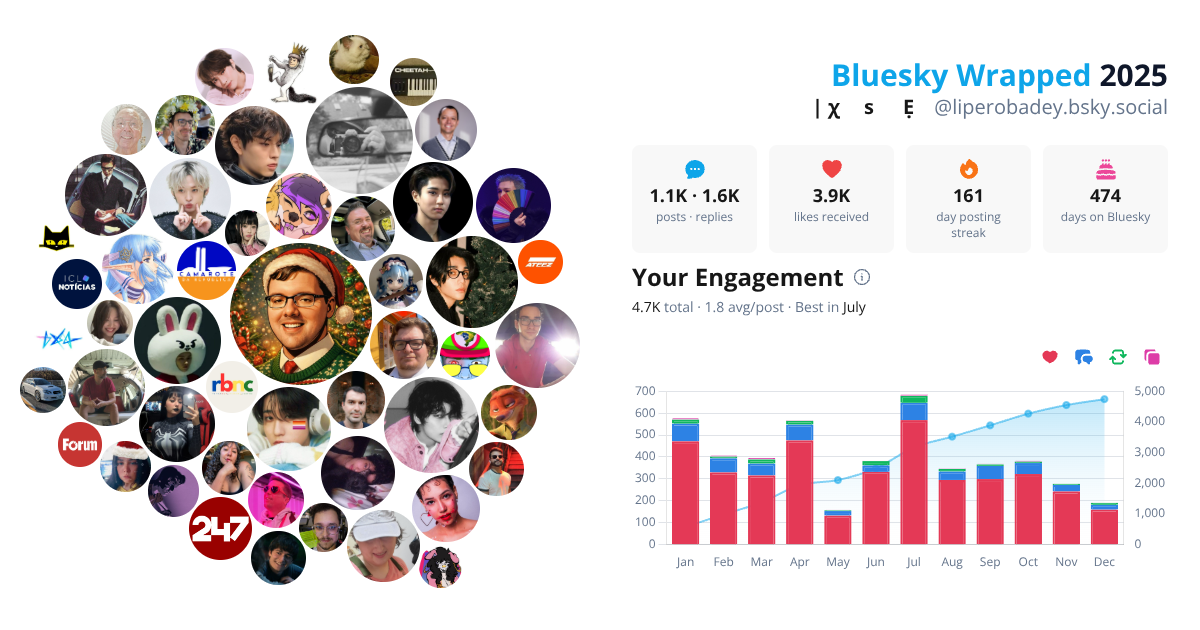 Your Bluesky Wrapped 2025 preview