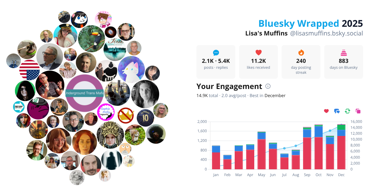 Your Bluesky Wrapped 2025 preview
