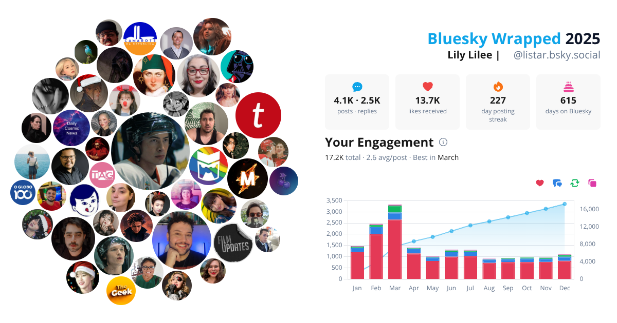Your Bluesky Wrapped 2025 preview