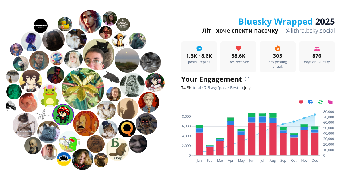 Your Bluesky Wrapped 2025 preview