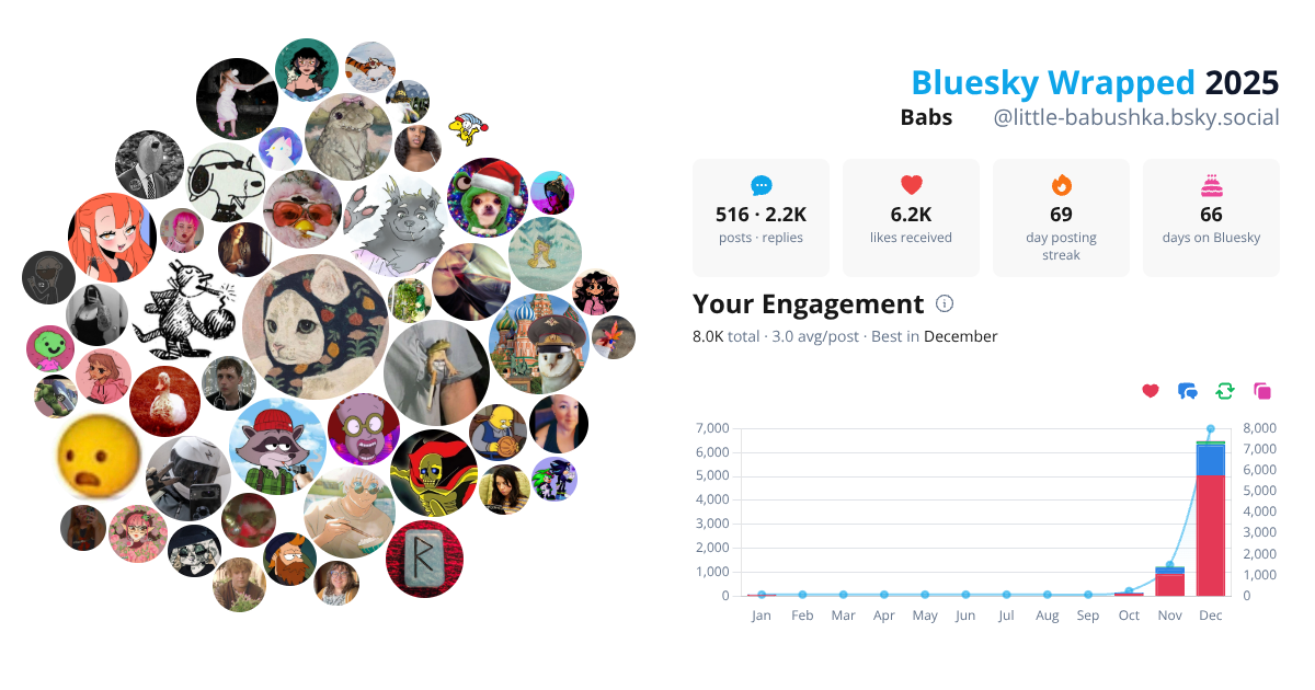 Your Bluesky Wrapped 2025 preview
