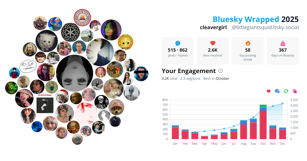 Your Bluesky Wrapped 2025 preview