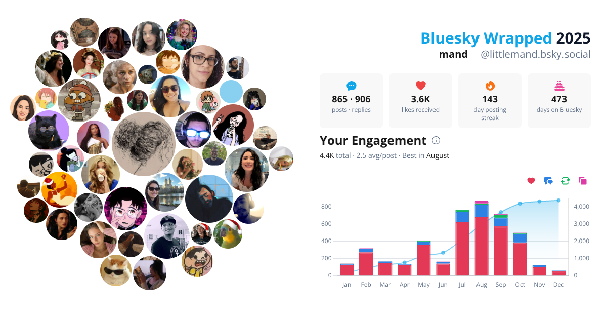 Your Bluesky Wrapped 2025 preview
