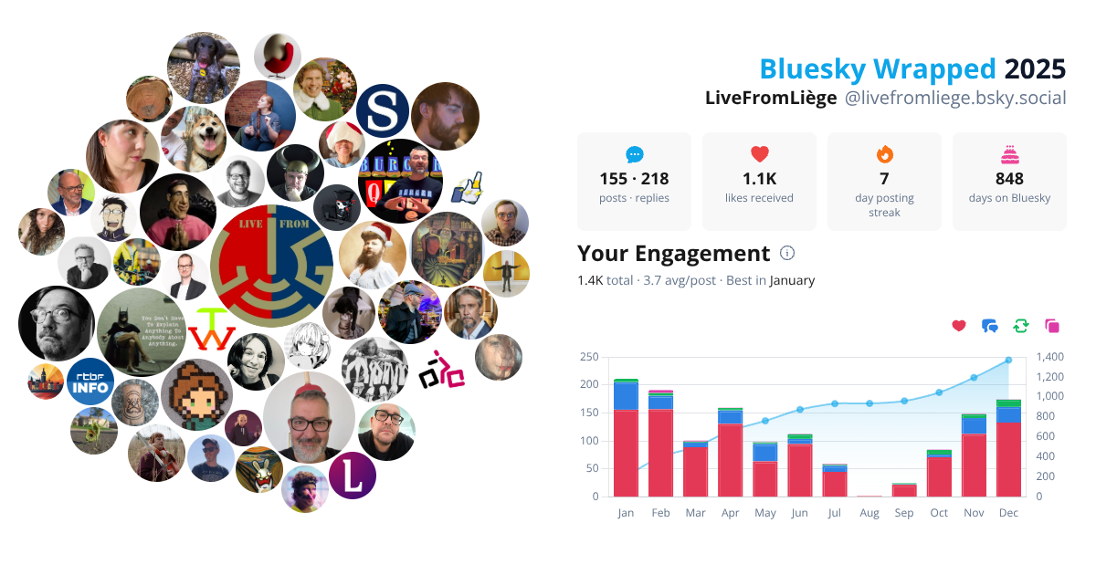 Your Bluesky Wrapped 2025 preview
