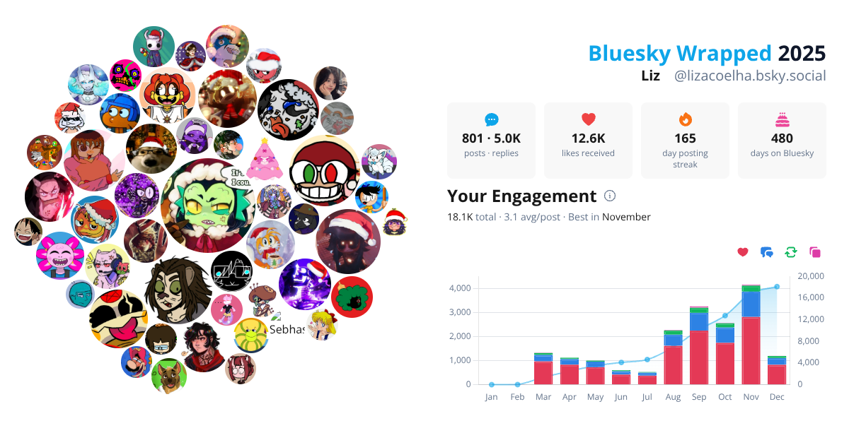 Your Bluesky Wrapped 2025 preview