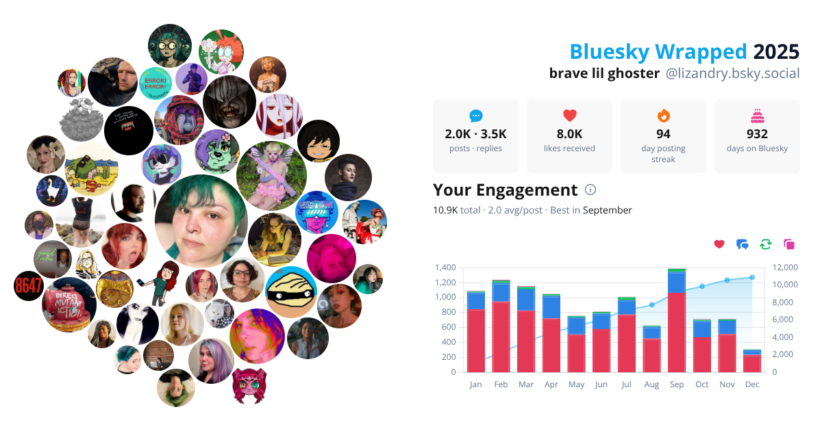 Your Bluesky Wrapped 2025 preview
