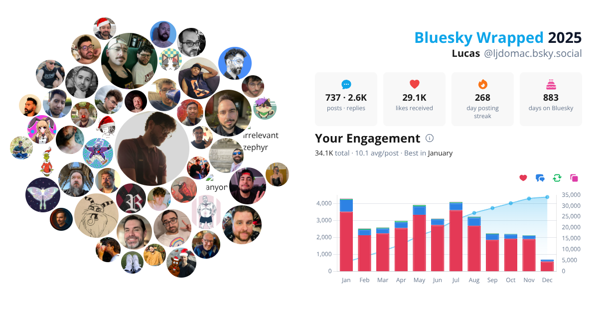 Your Bluesky Wrapped 2025 preview