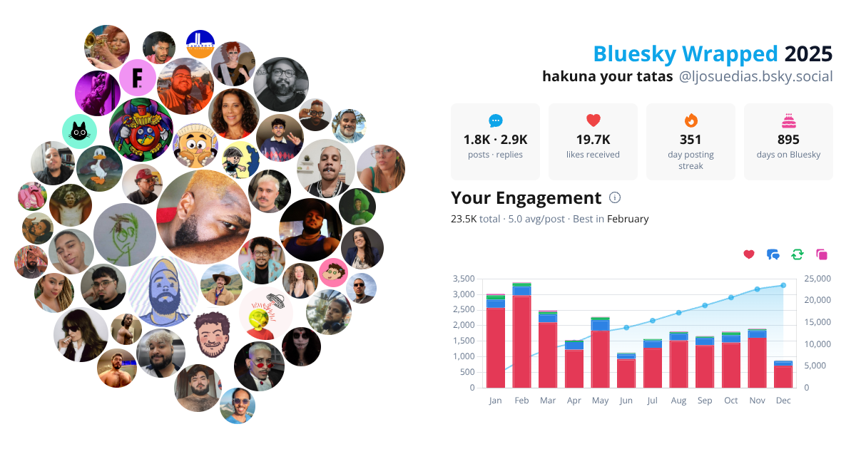 Your Bluesky Wrapped 2025 preview
