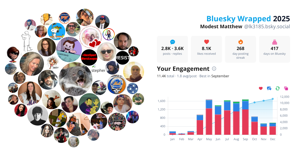 Your Bluesky Wrapped 2025 preview