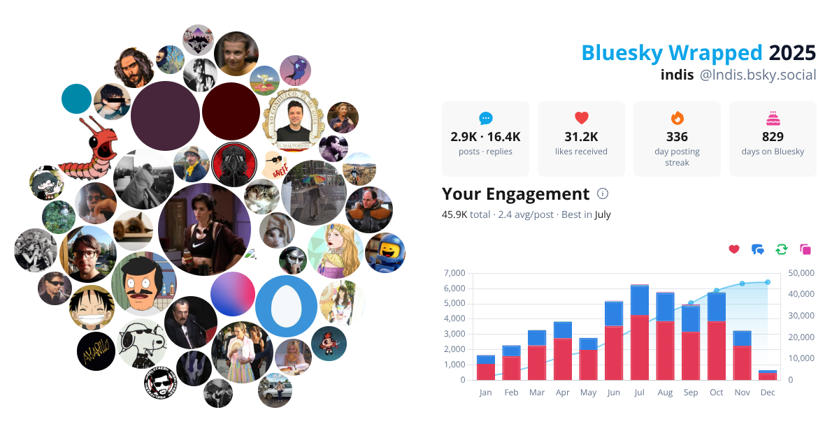 Your Bluesky Wrapped 2025 preview