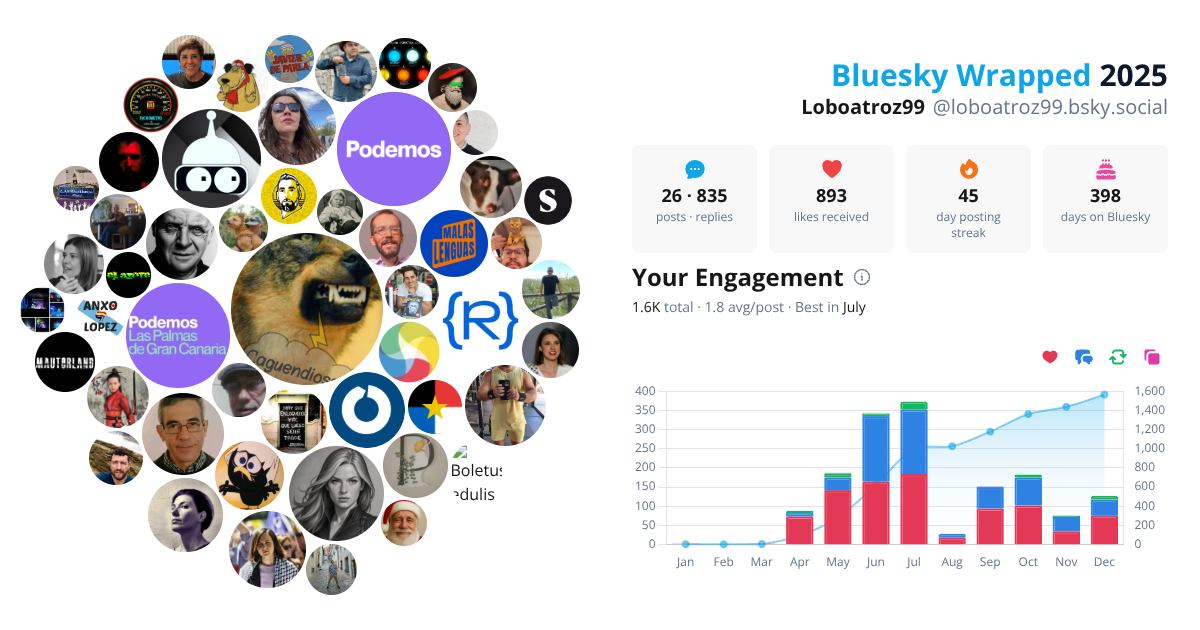 Your Bluesky Wrapped 2025 preview