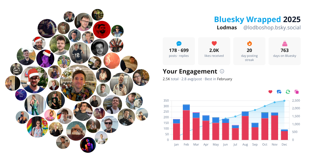 Your Bluesky Wrapped 2025 preview