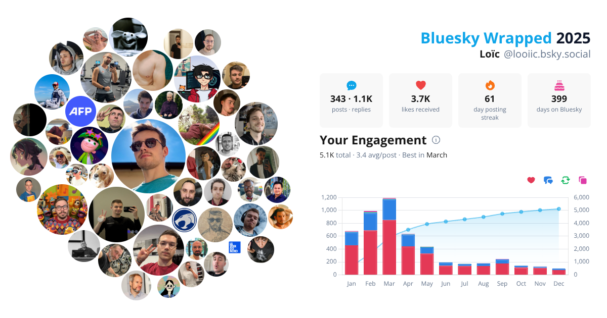 Your Bluesky Wrapped 2025 preview