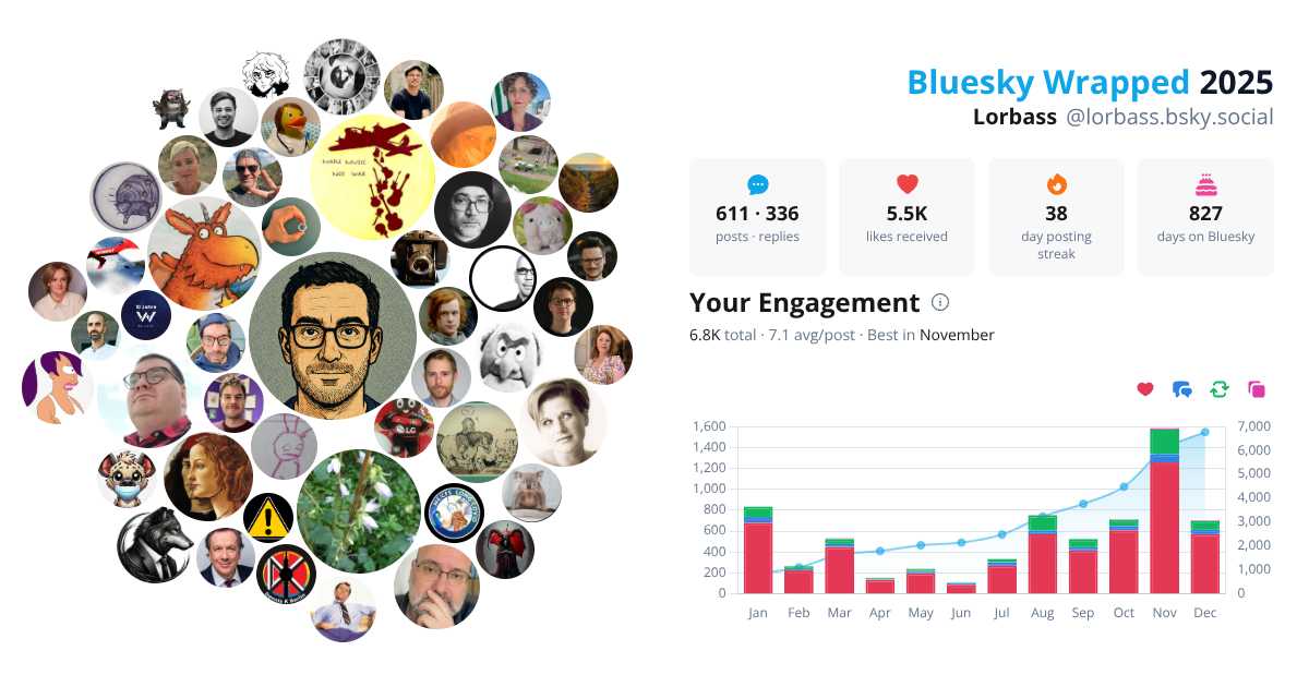 Your Bluesky Wrapped 2025 preview