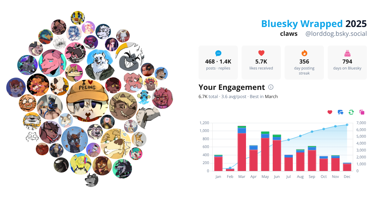 Your Bluesky Wrapped 2025 preview