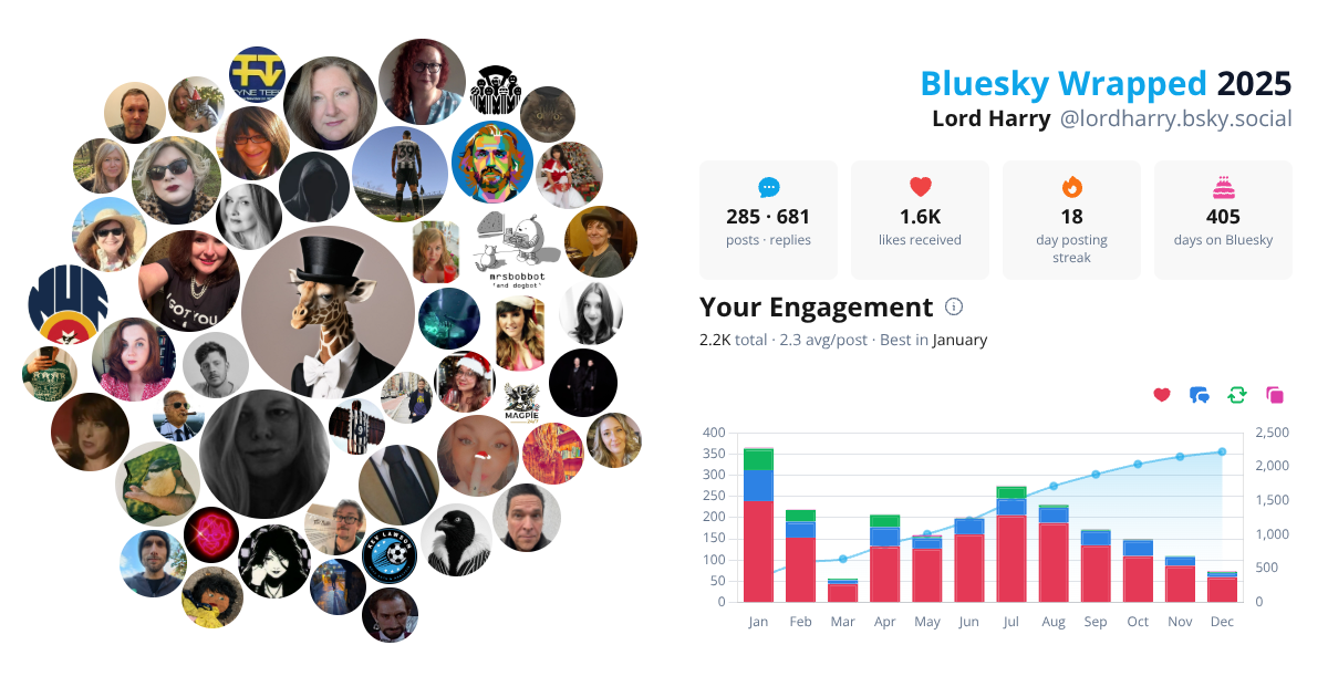 Your Bluesky Wrapped 2025 preview