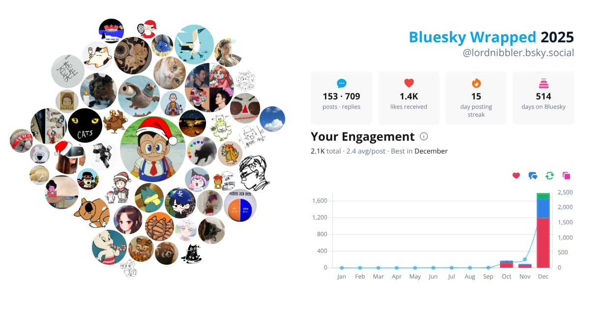 Your Bluesky Wrapped 2025 preview