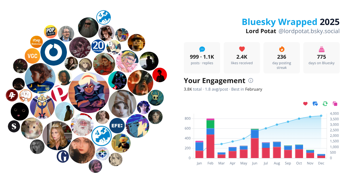 Your Bluesky Wrapped 2025 preview
