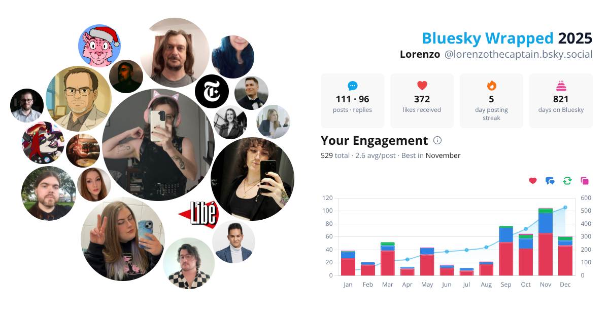 Your Bluesky Wrapped 2025 preview