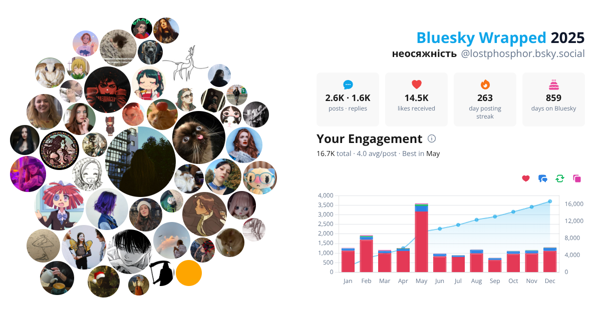 Your Bluesky Wrapped 2025 preview