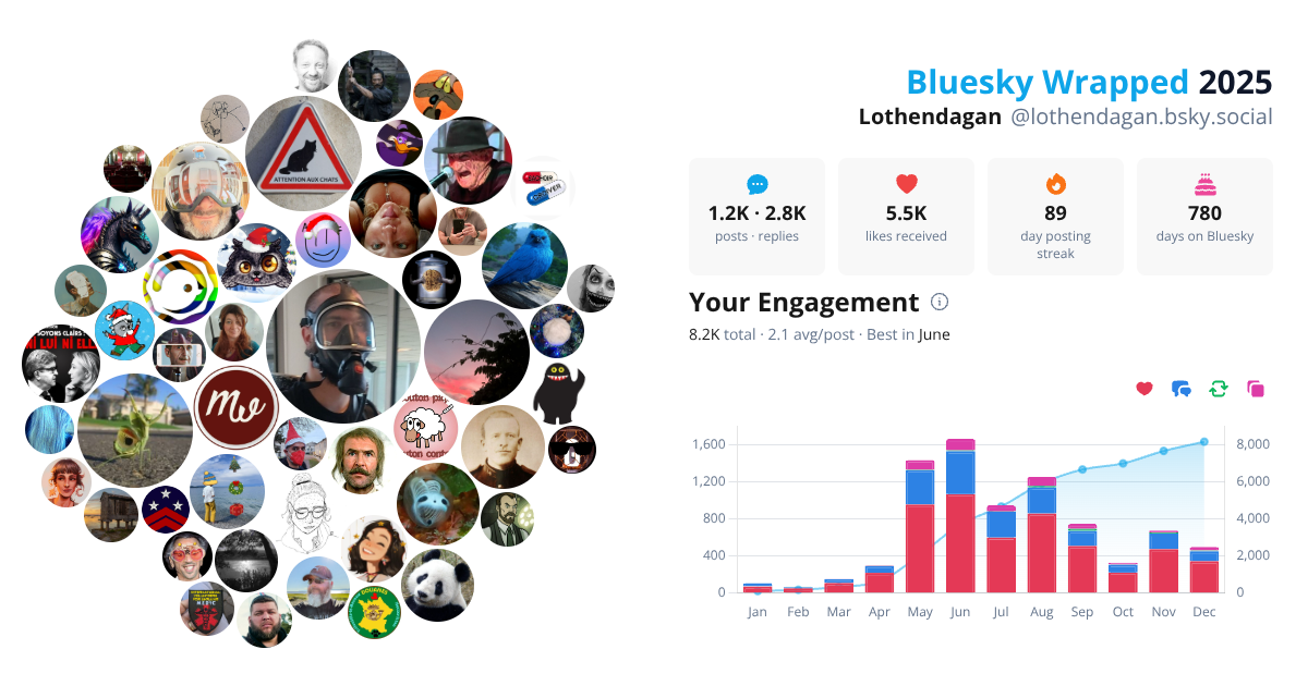 Your Bluesky Wrapped 2025 preview