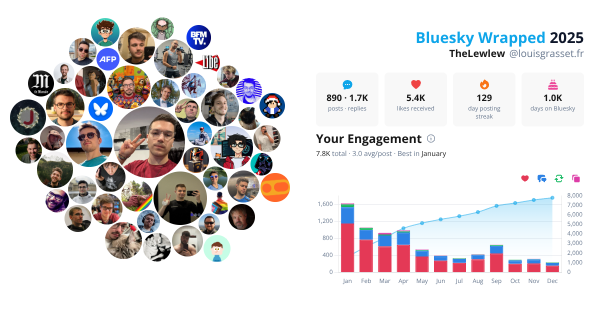 Your Bluesky Wrapped 2025 preview