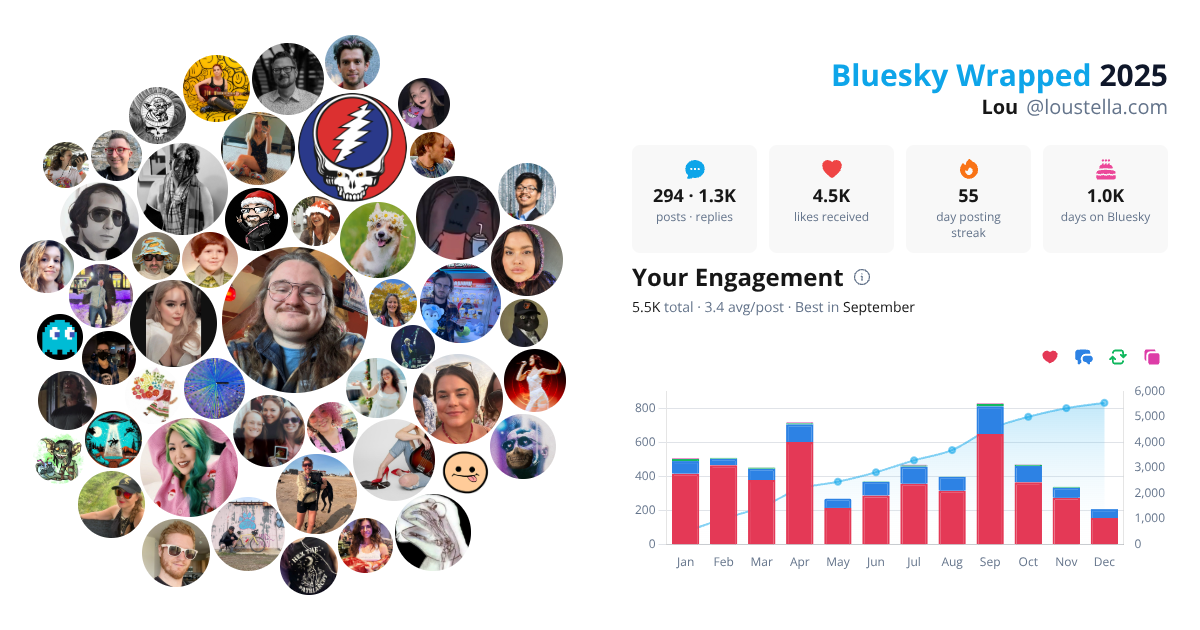 Your Bluesky Wrapped 2025 preview