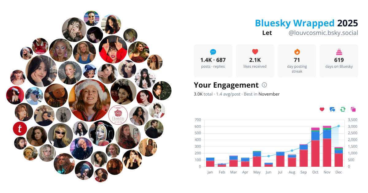 Your Bluesky Wrapped 2025 preview