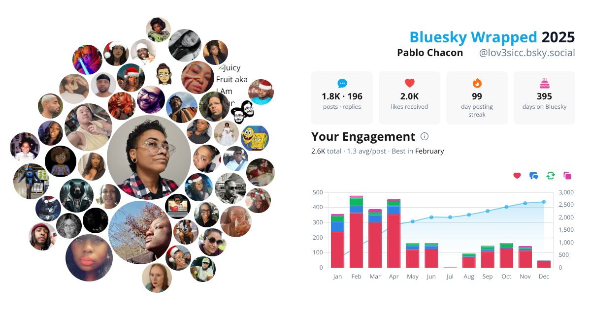 Your Bluesky Wrapped 2025 preview