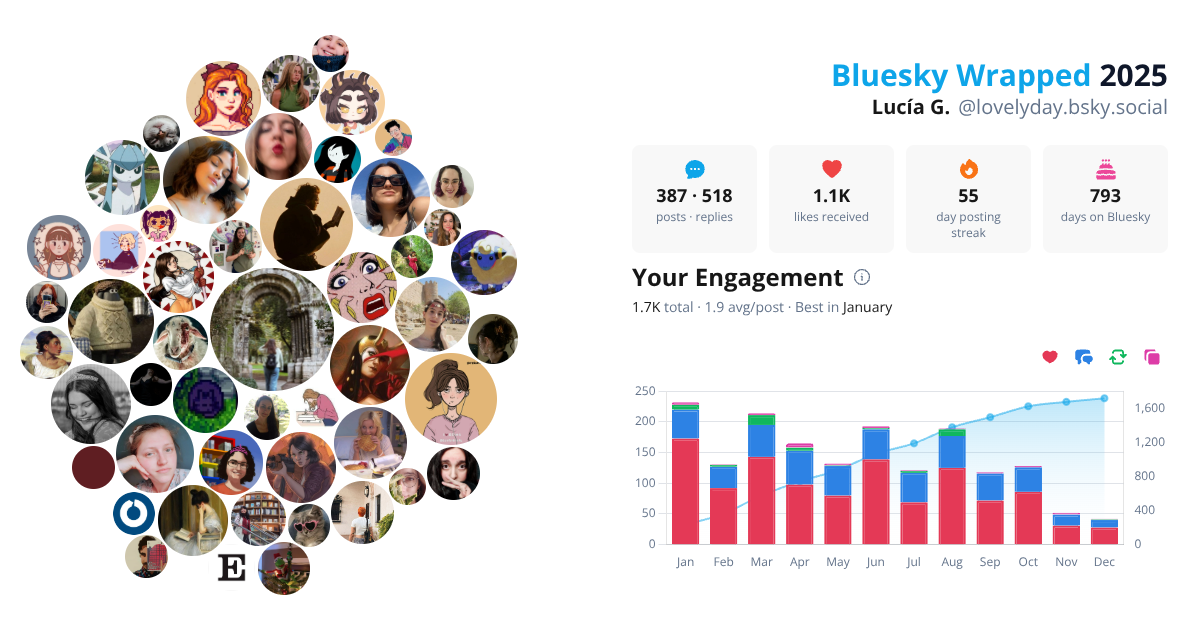 Your Bluesky Wrapped 2025 preview