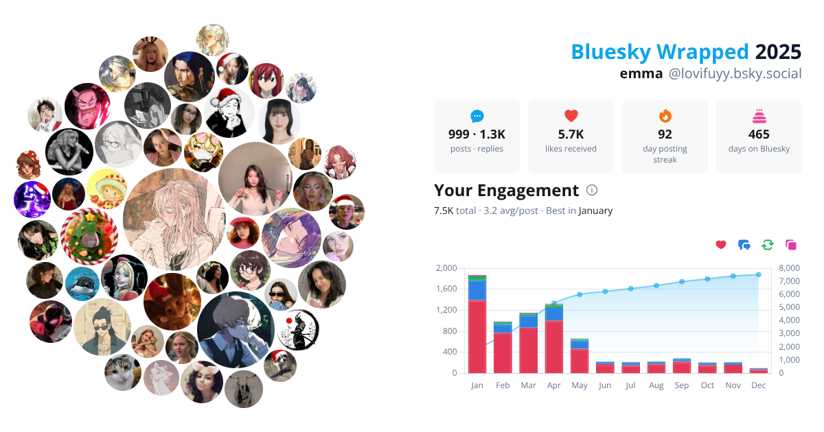 Your Bluesky Wrapped 2025 preview