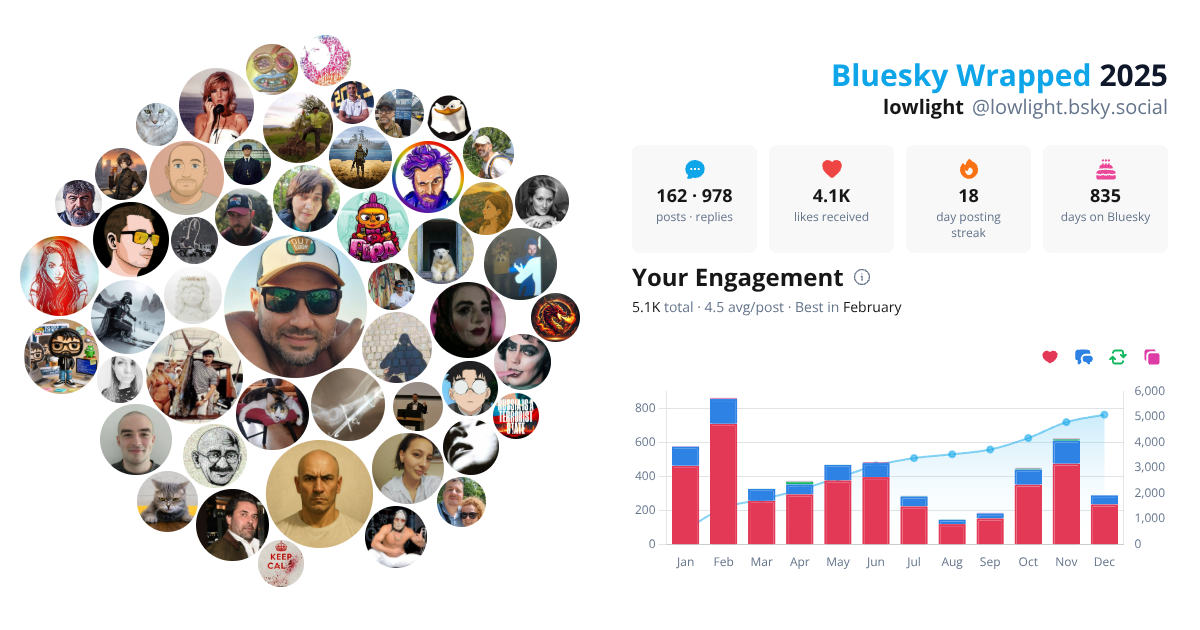 Your Bluesky Wrapped 2025 preview