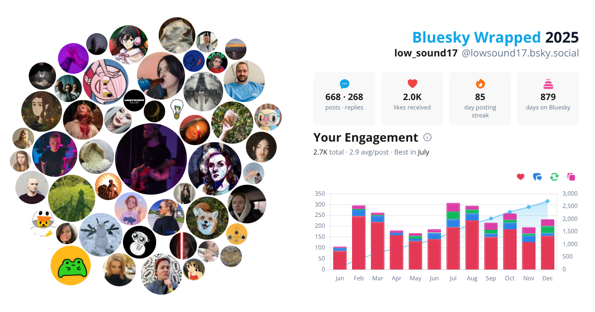 Your Bluesky Wrapped 2025 preview