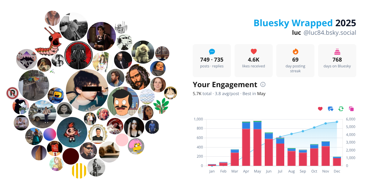 Your Bluesky Wrapped 2025 preview