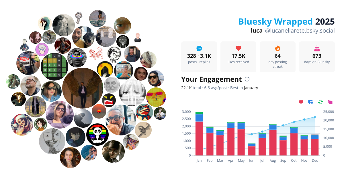 Your Bluesky Wrapped 2025 preview