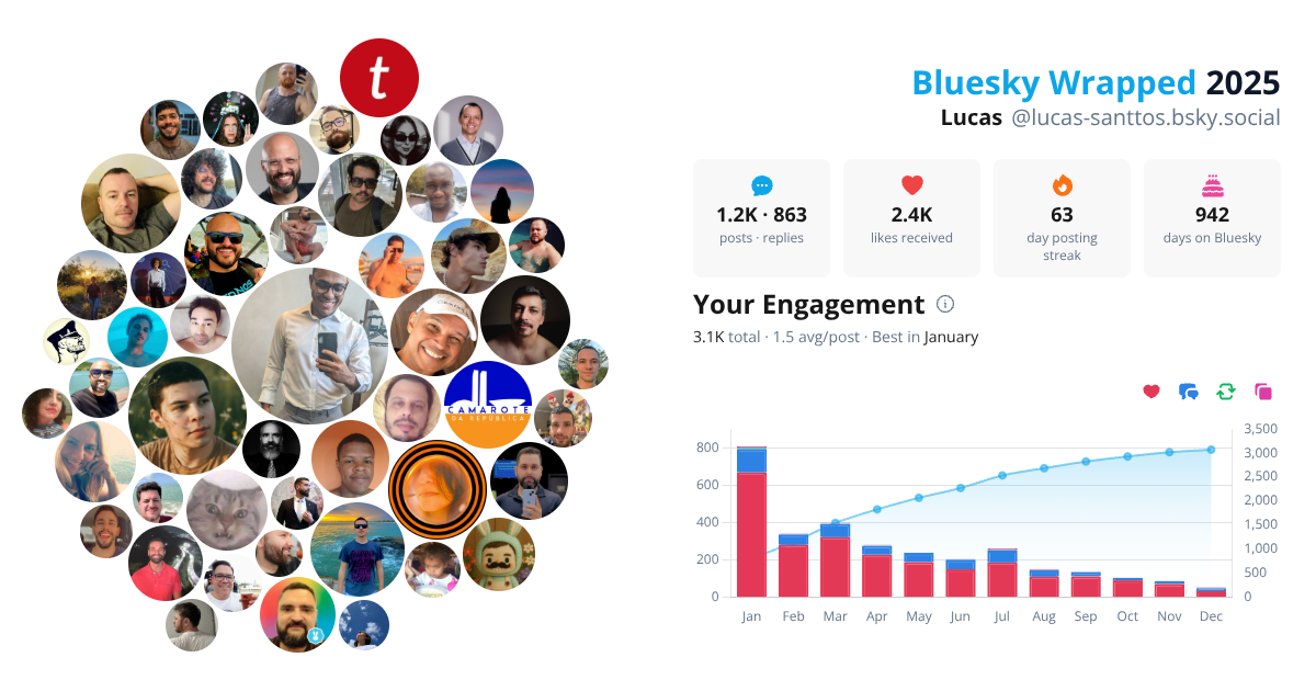 Your Bluesky Wrapped 2025 preview