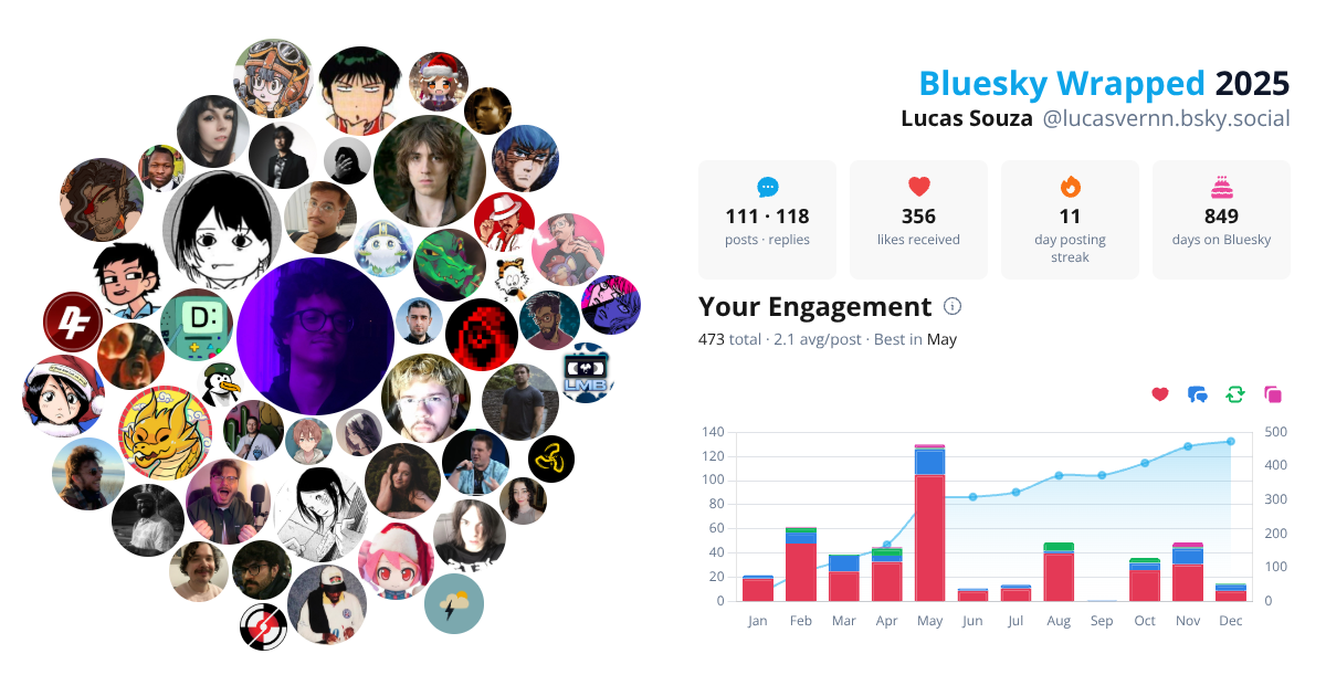 Your Bluesky Wrapped 2025 preview