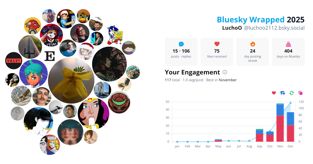 Your Bluesky Wrapped 2025 preview