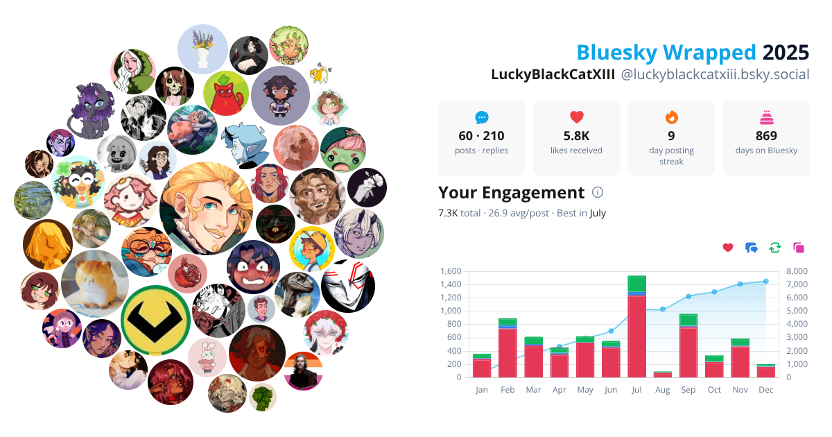 Your Bluesky Wrapped 2025 preview