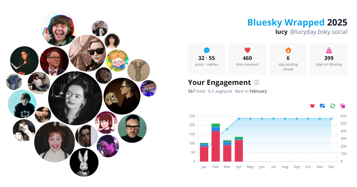 Your Bluesky Wrapped 2025 preview
