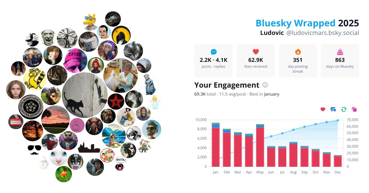 Your Bluesky Wrapped 2025 preview
