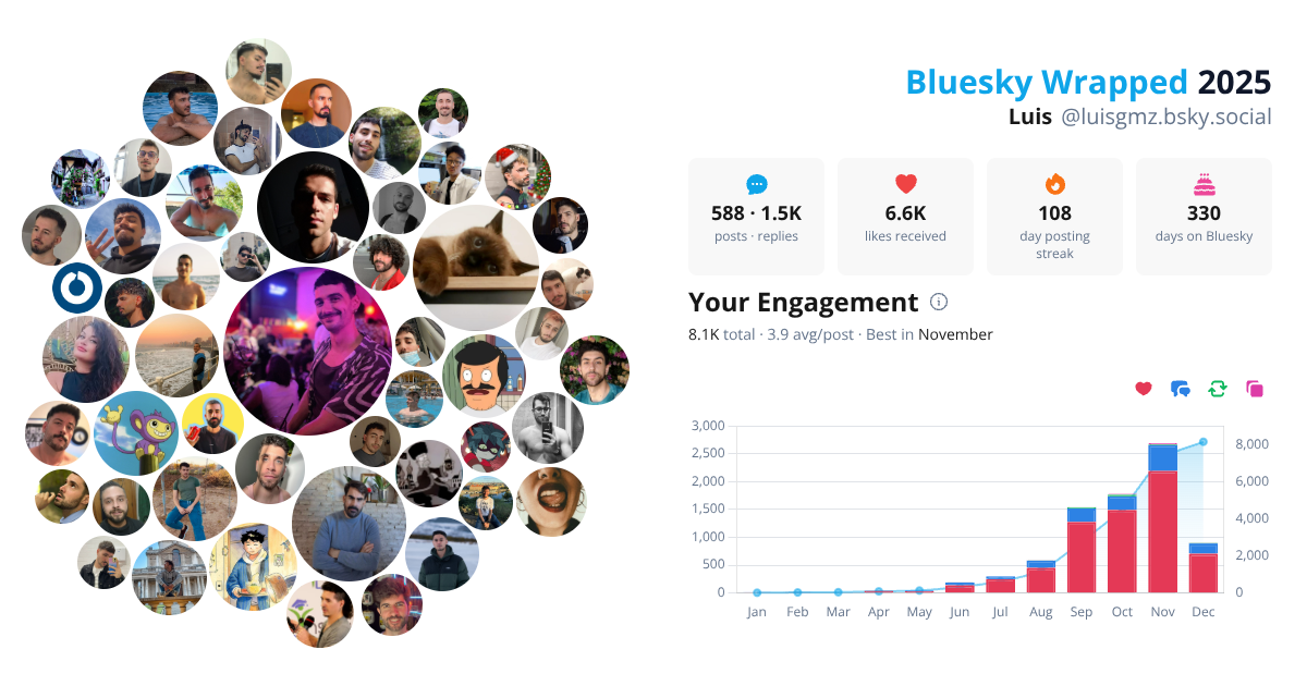 Your Bluesky Wrapped 2025 preview