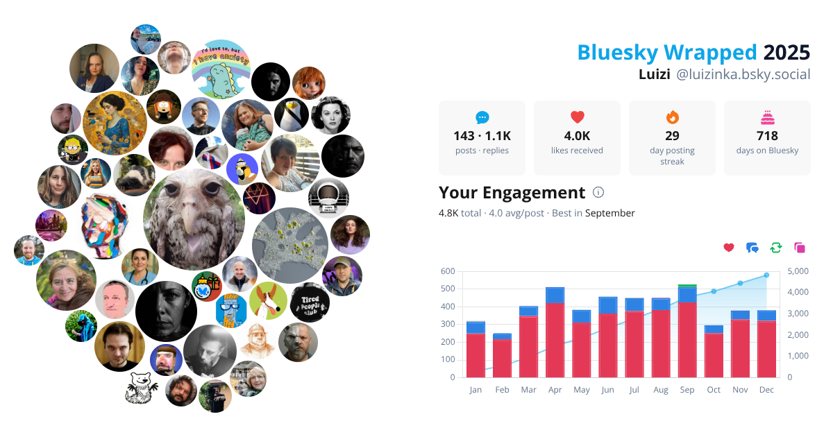 Your Bluesky Wrapped 2025 preview